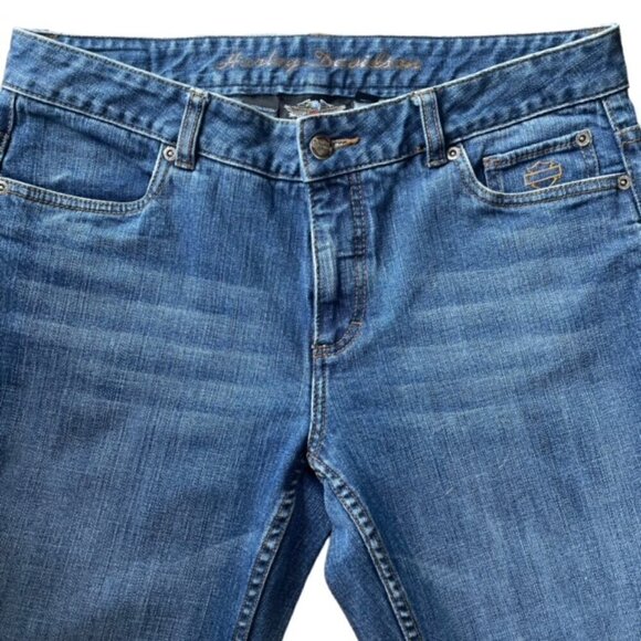 HARLEY-DAVIDSON Y2K Bootcut Jeans - Size 10 Long - Picture 3 of 13